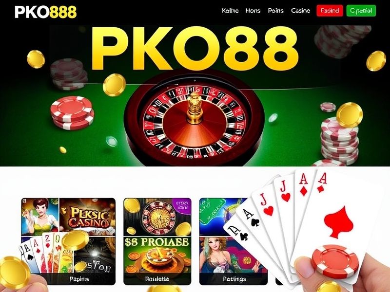 Official promotional website for pko88.com, a licensed online gambling platform offering casino games, sports betting, and poker with competitive odds and secure transactions.